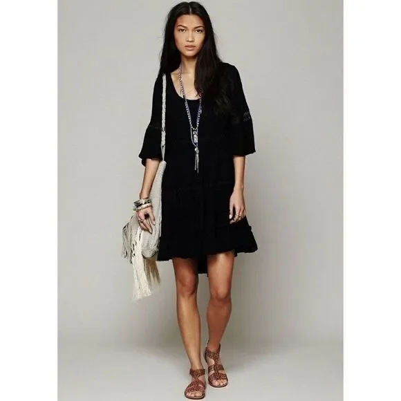 chinese dress ladies Free People Tessa Ruched Daisy Dress (Large) – The Thrifty Hippy main image 1